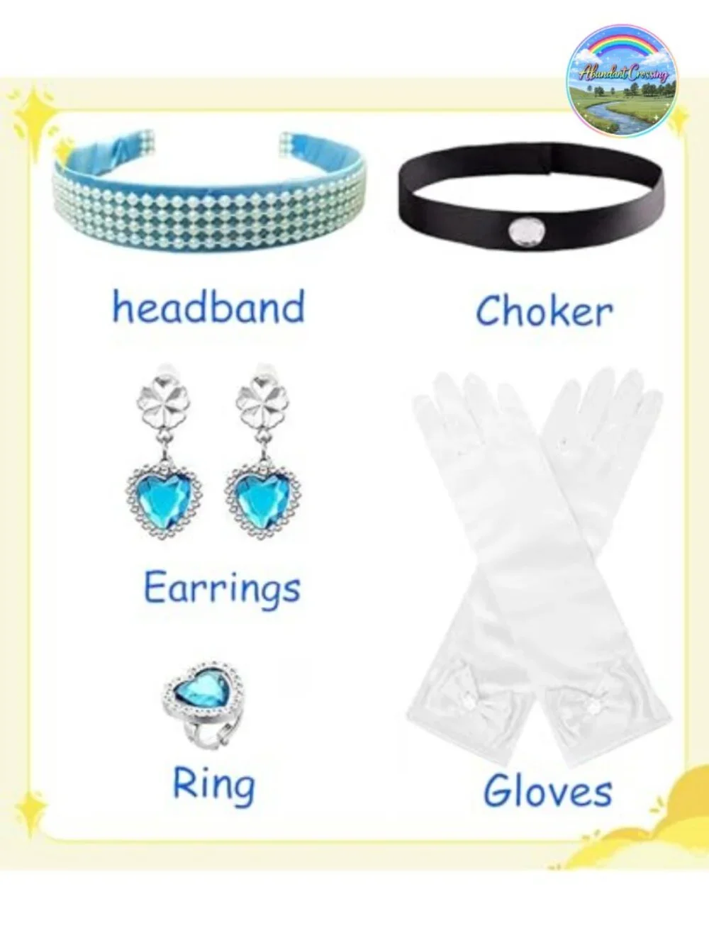 Girls Princess Cinderella Costume Dress Up Party Outfit Set